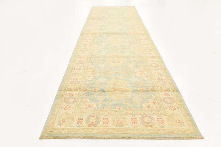 3' 1 x 10' 10 Hand Knotted Peshawar Ziegler Runner Rug