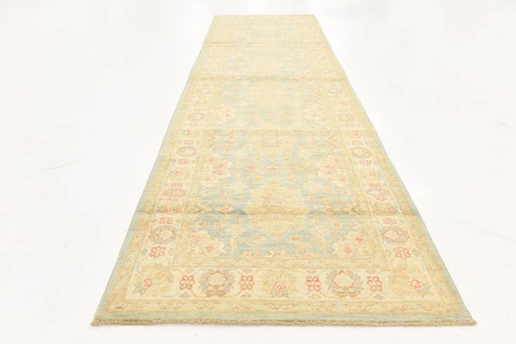 Detail image of 3' 1 x 10' 10 Hand Knotted Peshawar Ziegler Runner Rug