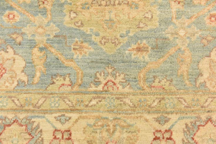 Detail image of 3' 1 x 10' 10 Hand Knotted Peshawar Ziegler Runner Rug