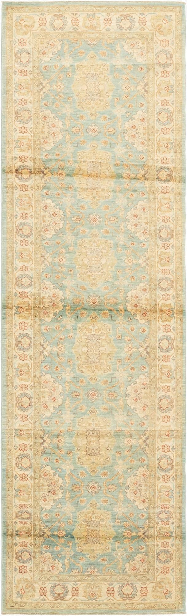 3' 1 x 10' 10  Hand Knotted Peshawar Ziegler Runner Rug