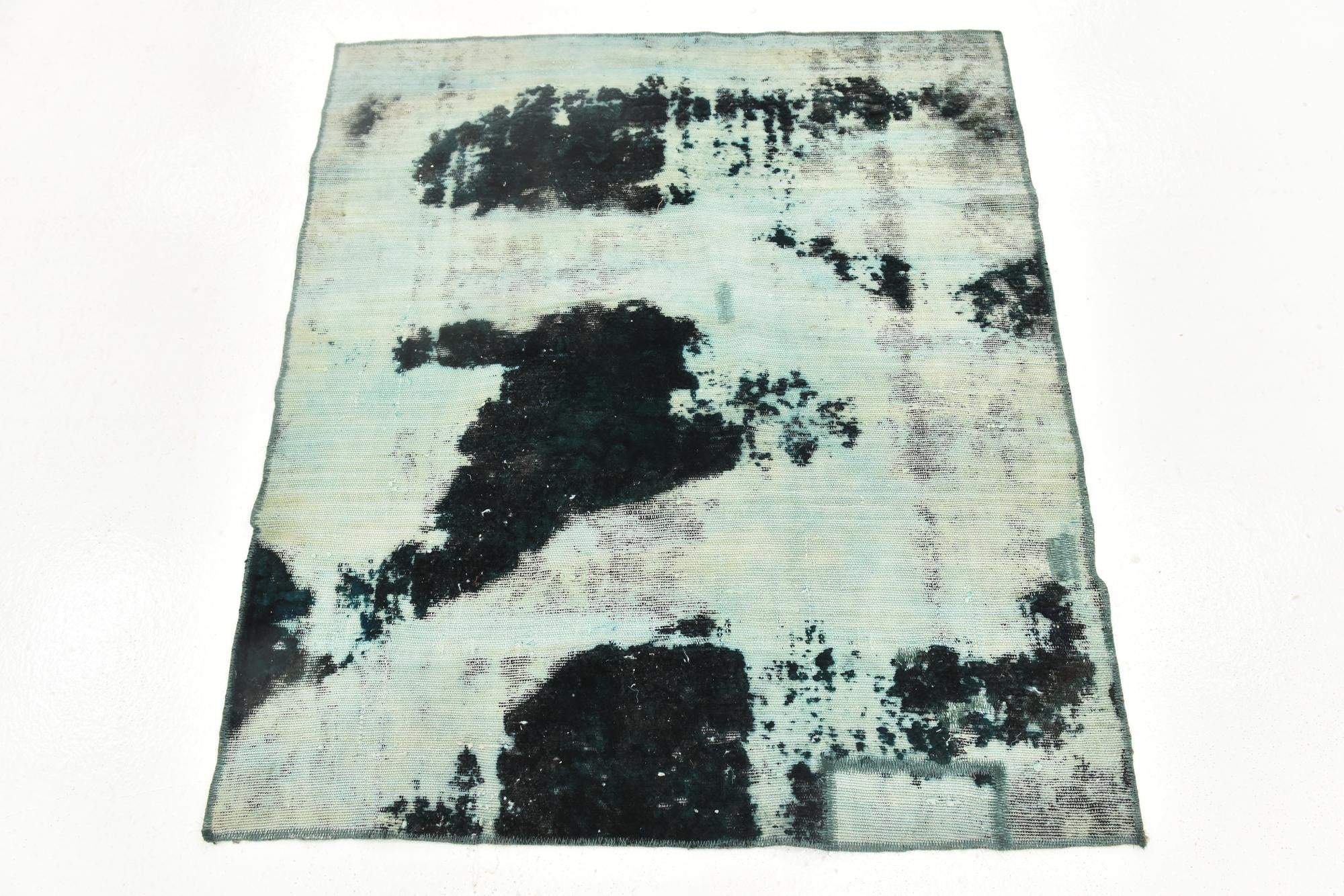 3' 6 x 4' Hand Knotted Ultra Vintage Persian Wool Square Rug