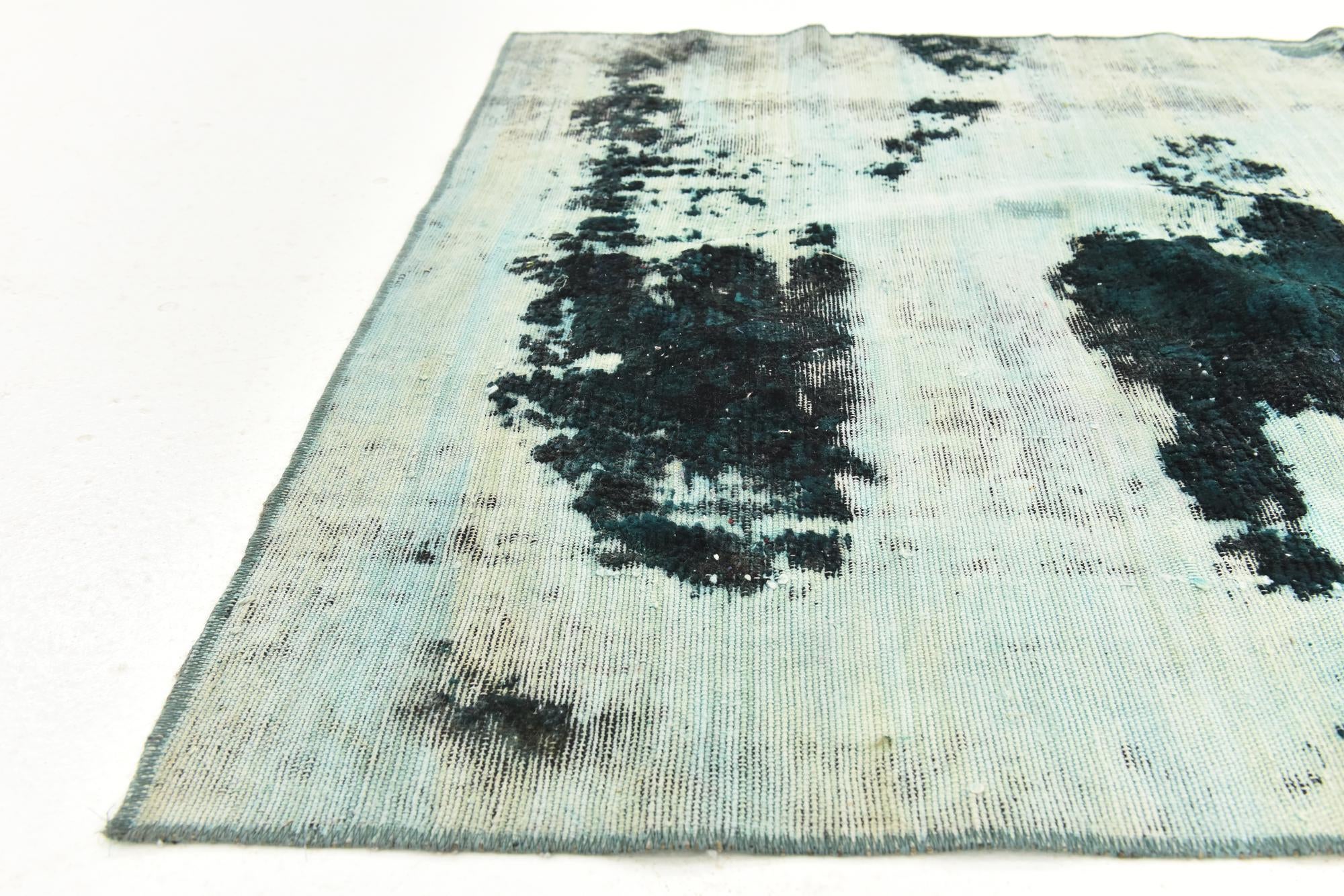 3' 6 x 4' Hand Knotted Ultra Vintage Persian Wool Square Rug