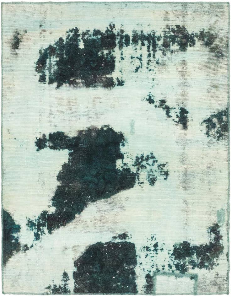 Detail image of 3' 6 x 4' Hand Knotted Ultra Vintage Persian Wool Square Rug