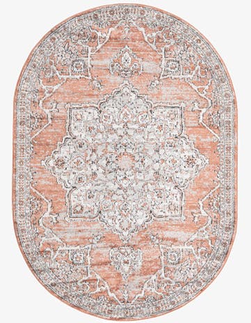 Salmon Pink Nyla Oval Rug