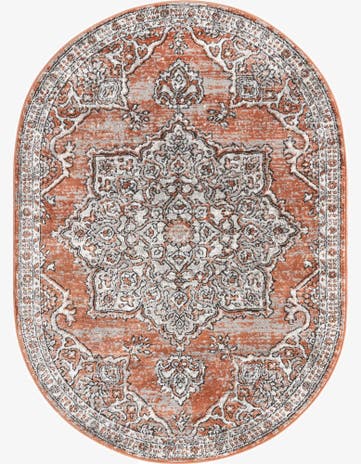 Salmon Pink Nyla Oval Rug