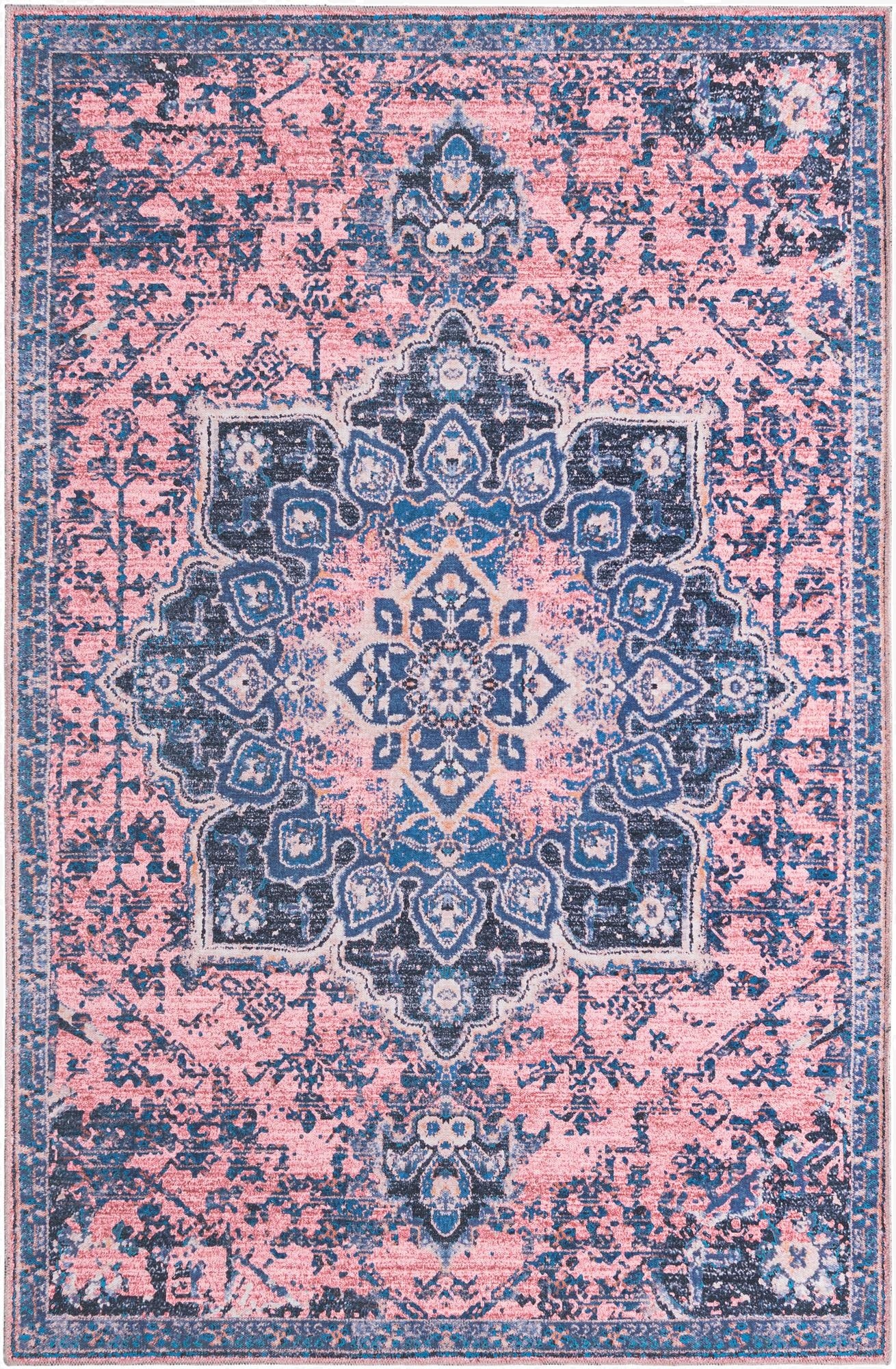  5' 3 x 8'  Washable Francesca Rug