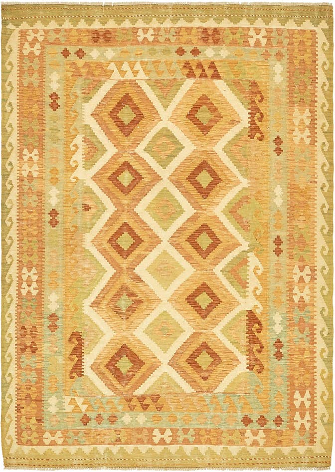 Detail image of 145cm x 205cm Hand Woven Kilim Waziri Wool Rug