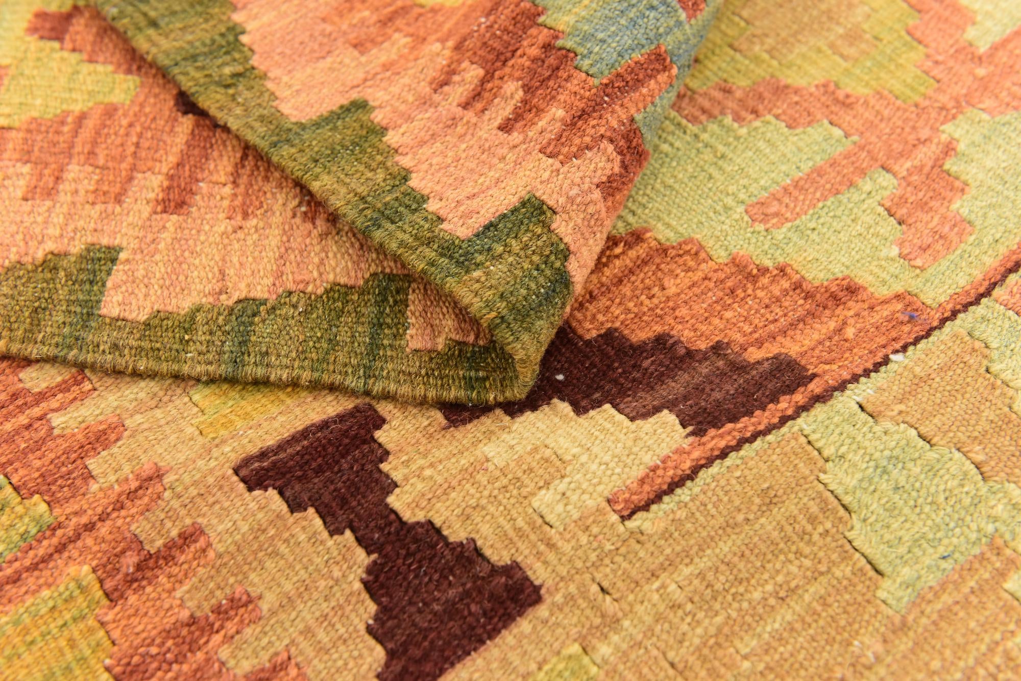 130cm x 175cm Tejido a mano Kilim Waziri Alfombra Lana