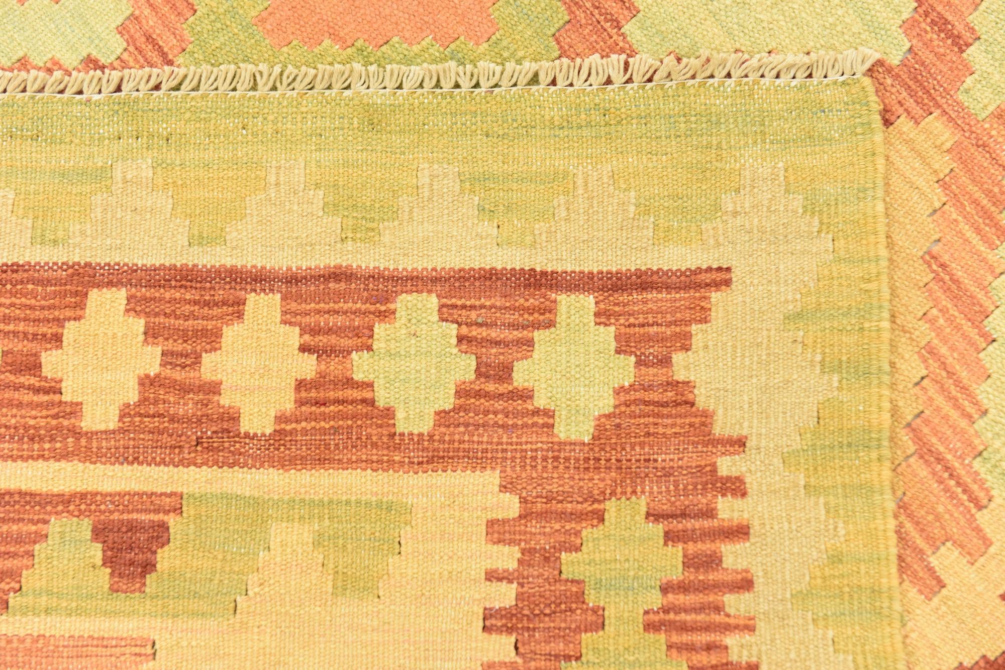145cm x 195cm Tejido a mano Kilim Waziri Alfombra Lana
