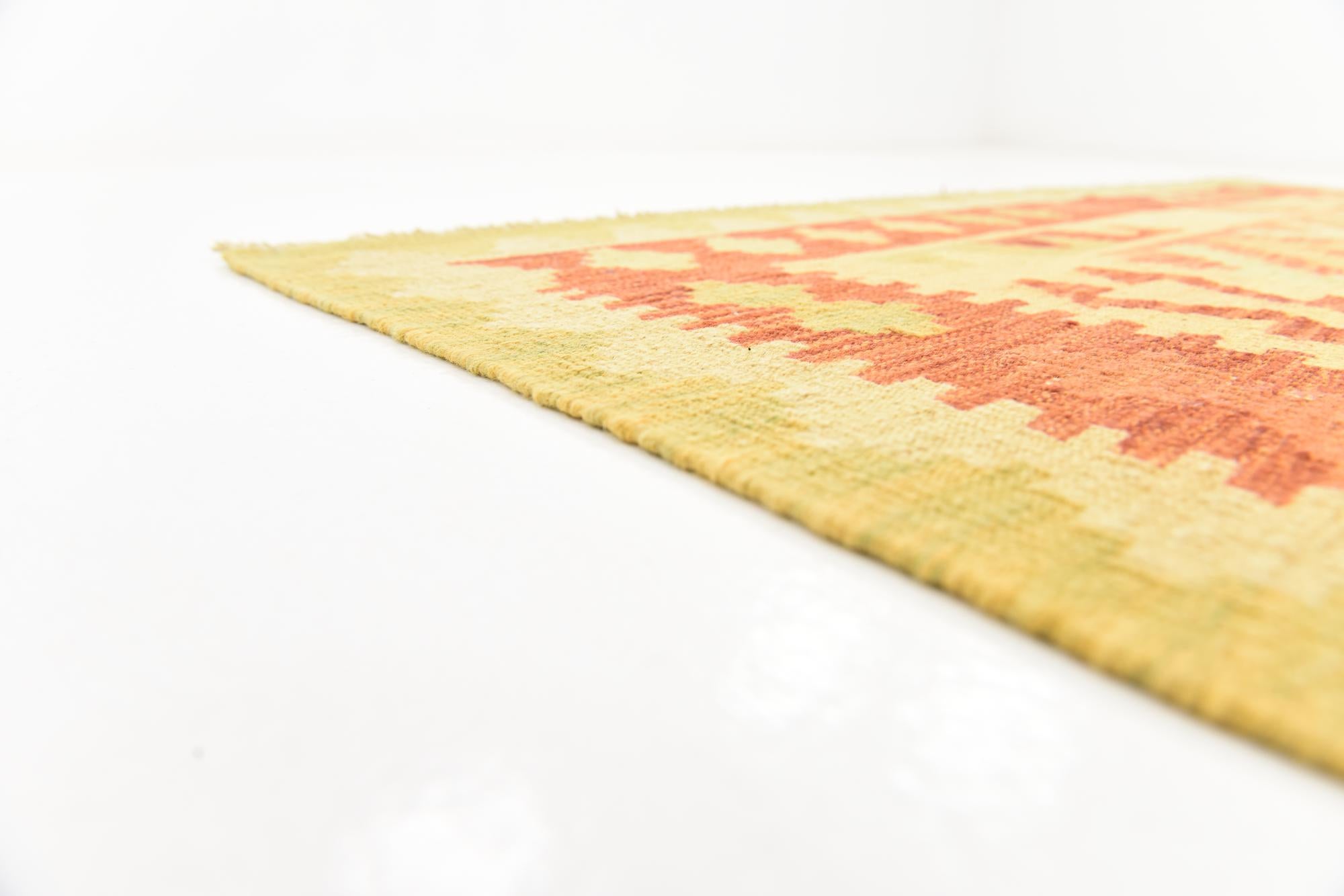 145cm x 195cm Tejido a mano Kilim Waziri Alfombra Lana