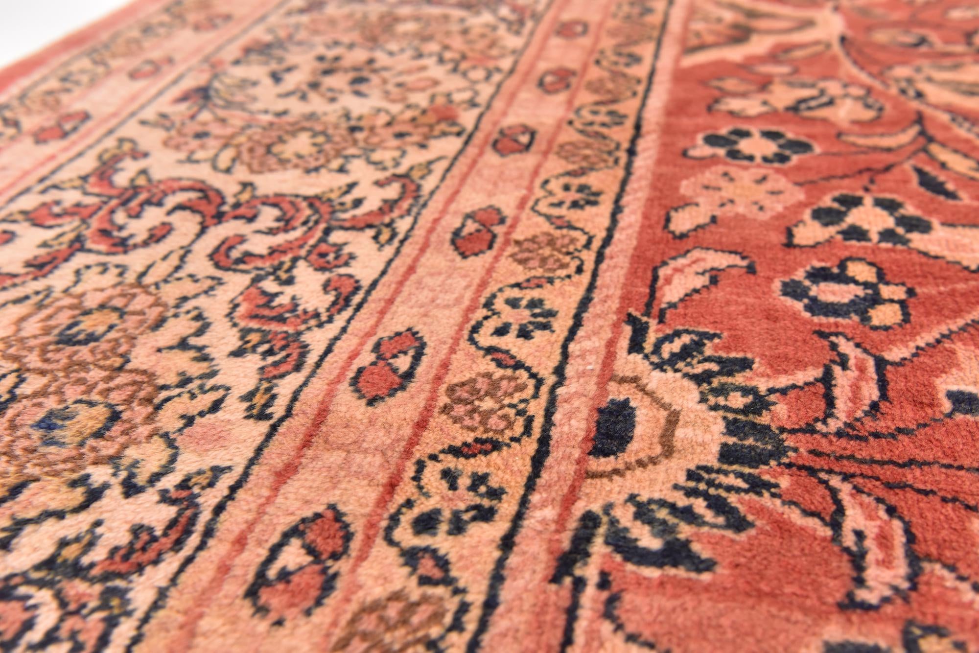 10' 6 x 13' 9 Hand Knotted Sarough Persian Wool Rug