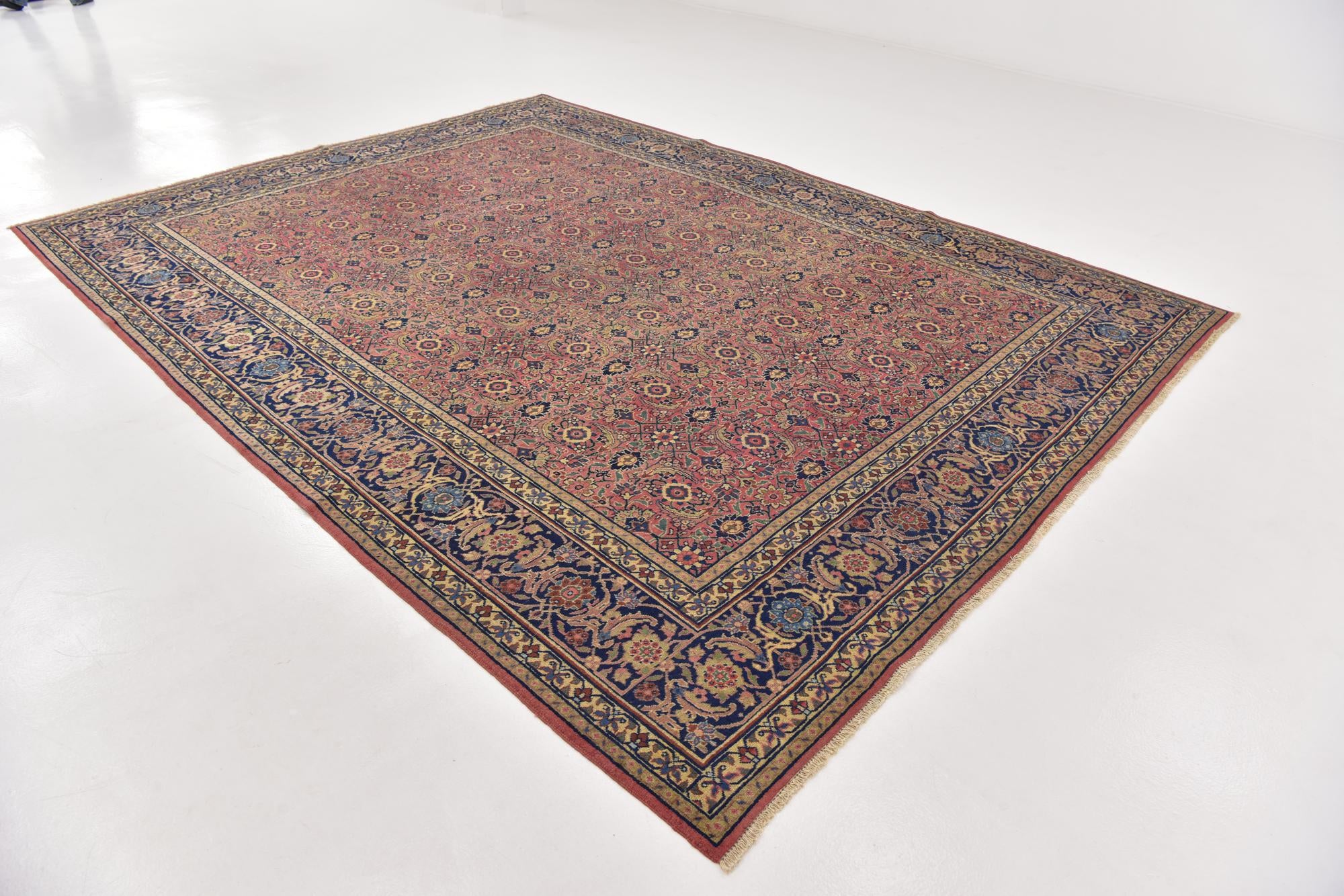 8' 6 x 11' 4 Hand Knotted Sarough Persian Wool Rug