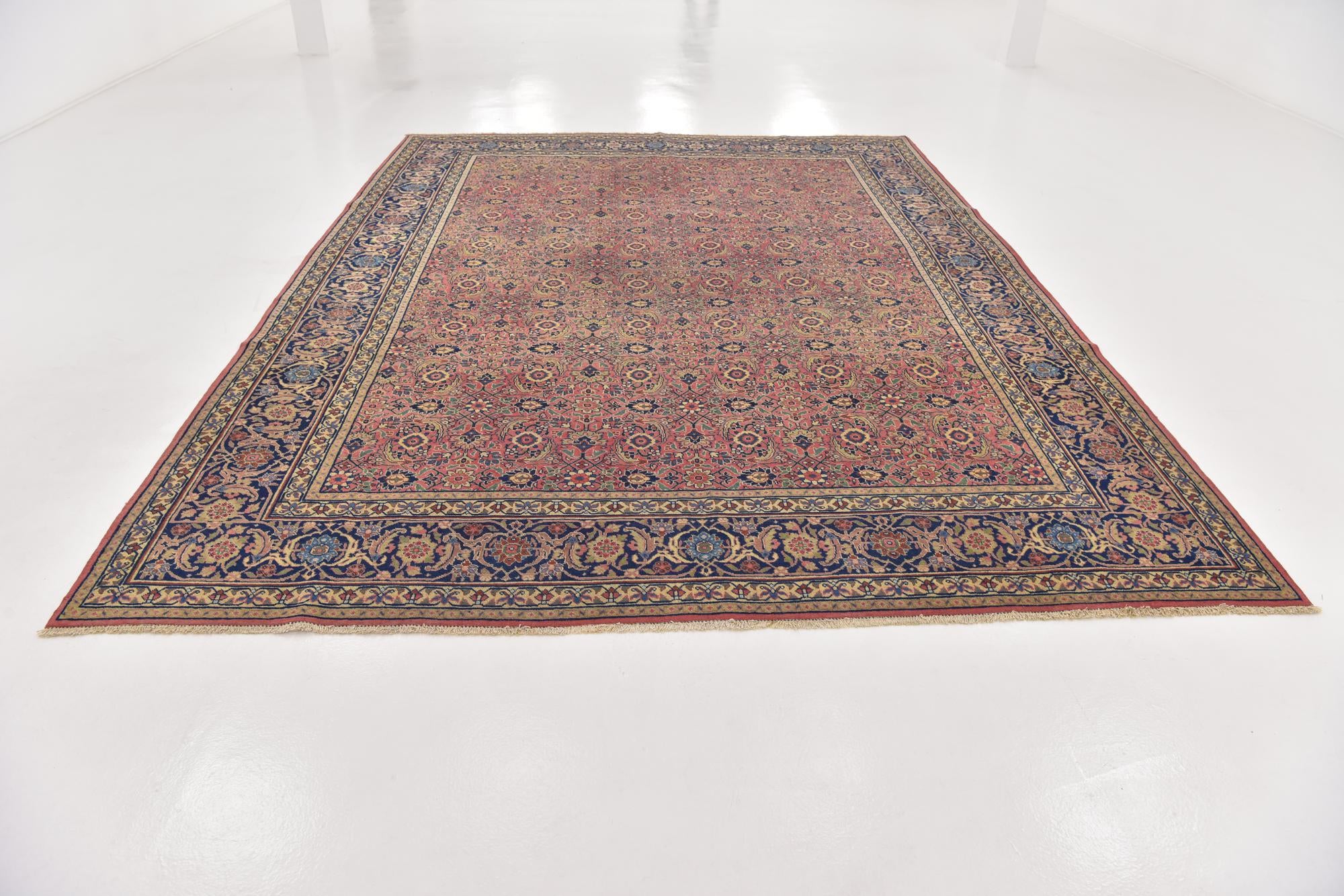 8' 6 x 11' 4 Hand Knotted Sarough Persian Wool Rug