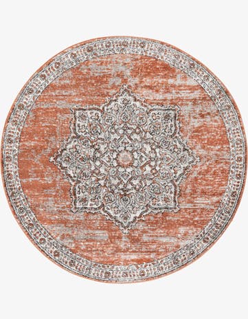 Salmon Pink Nyla Round Rug