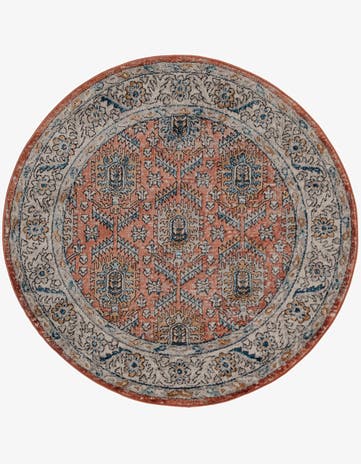 Salmon Pink Nyla Round Rug