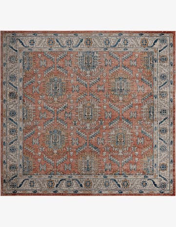 Salmon Pink Nyla Square Rug