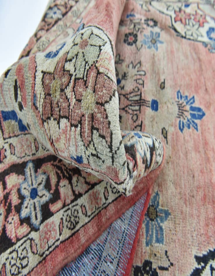 Detail image of 4' 5 x 7' 2 Hand Knotted Farahan Persian Wool Rug