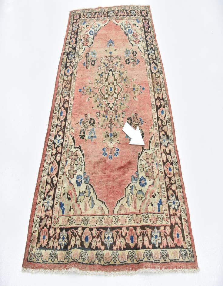 Detail image of 4' 5 x 7' 2 Hand Knotted Farahan Persian Wool Rug