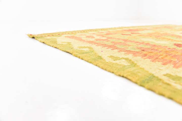 4' 9 x 6' 8 Hand Woven Kilim Waziri Wool Rug