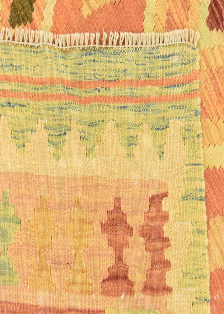 4' 9 x 6' 7 Hand Woven Kilim Waziri Wool Rug
