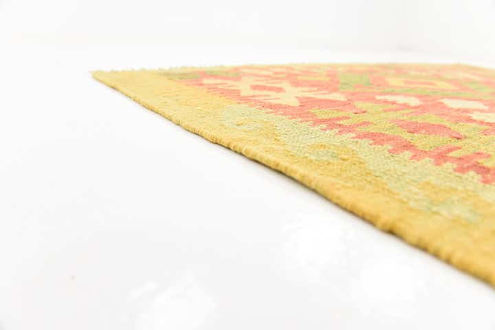 4' 7 x 6' 7 Hand Woven Kilim Waziri Wool Rug