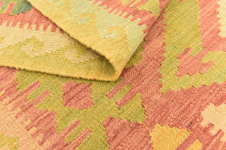 4' 7 x 6' 7 Hand Woven Kilim Waziri Wool Rug