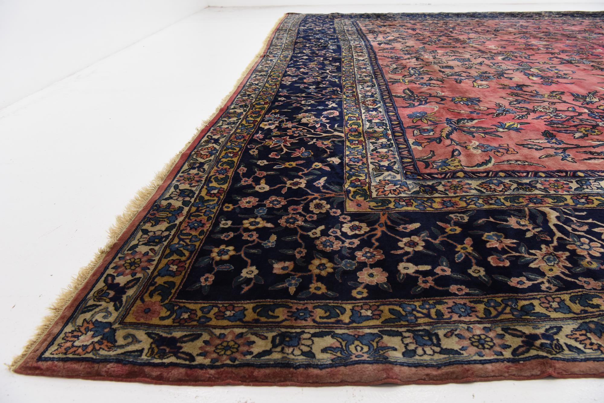 16' 7 x 26' 7 Hand Knotted Sarough Persian Wool Rug