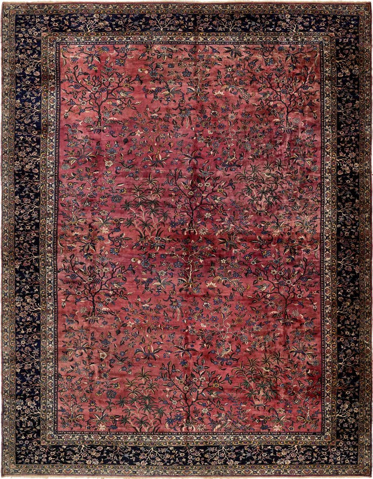 Detail image of 16' 7 x 26' 7 Hand Knotted Sarough Persian Wool Rug
