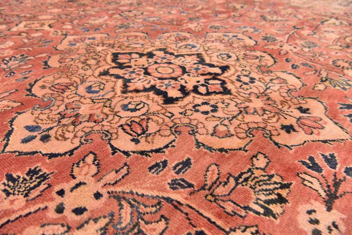 10' 6 x 13' 9 Hand Knotted Sarough Persian Wool Rug