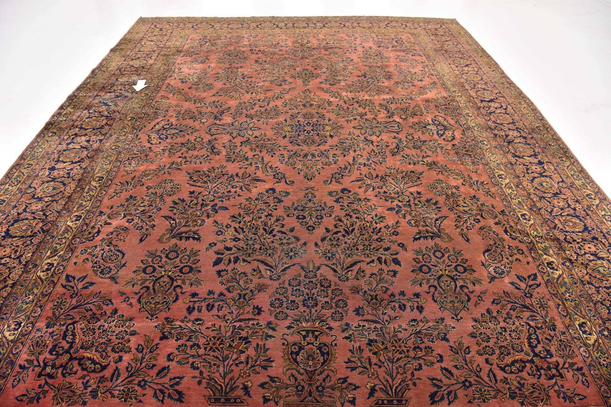 10' x 13' 10 Hand Knotted Sarough Persian Wool Rug