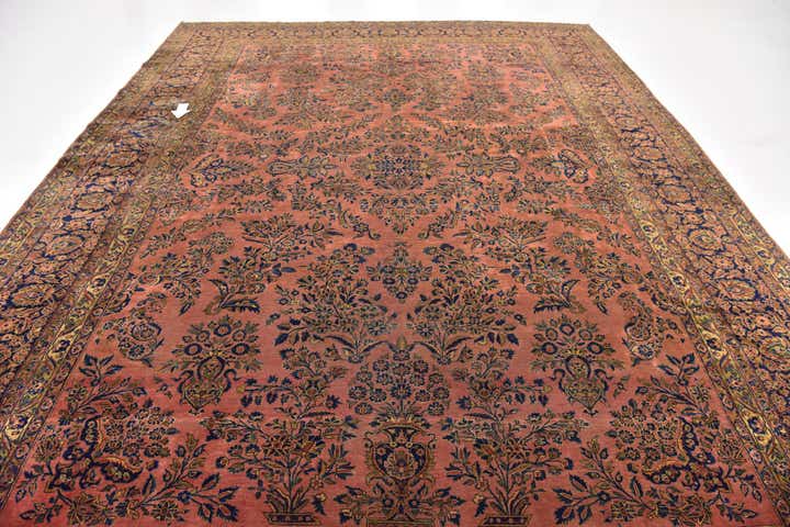 10' x 13' 10 Hand Knotted Sarough Persian Wool Rug