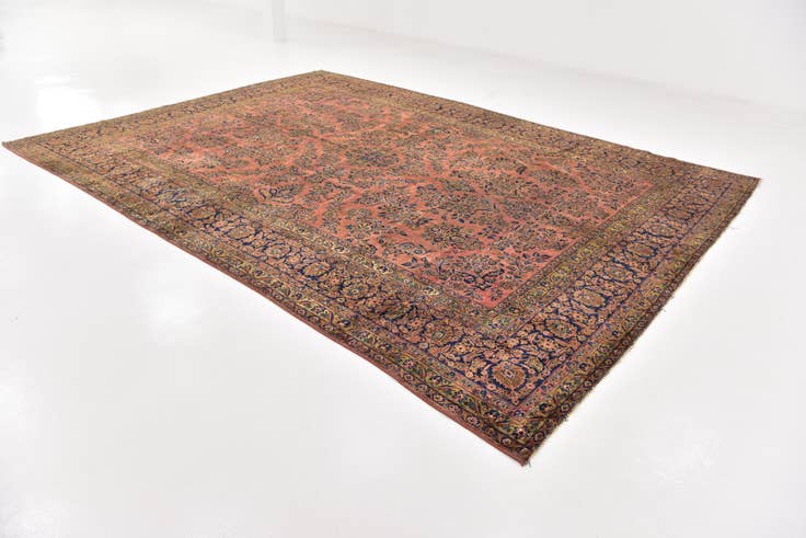 Detail image of 10' x 13' 10 Hand Knotted Sarough Persian Wool Rug