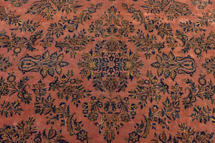 Detail image of 10' x 13' 10 Hand Knotted Sarough Persian Wool Rug