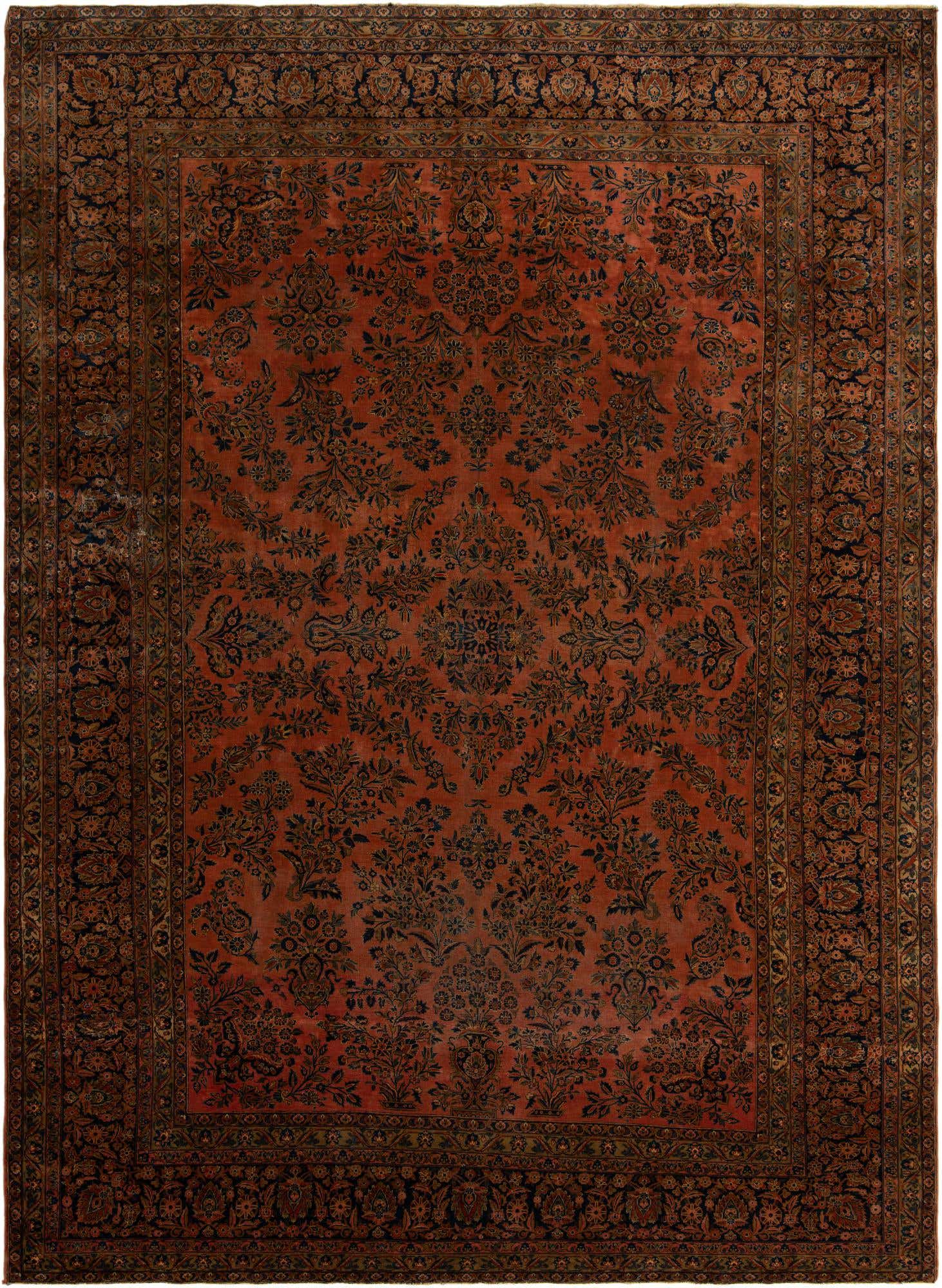 10' x 13' 10 Hand Knotted Sarough Persian Wool Rug