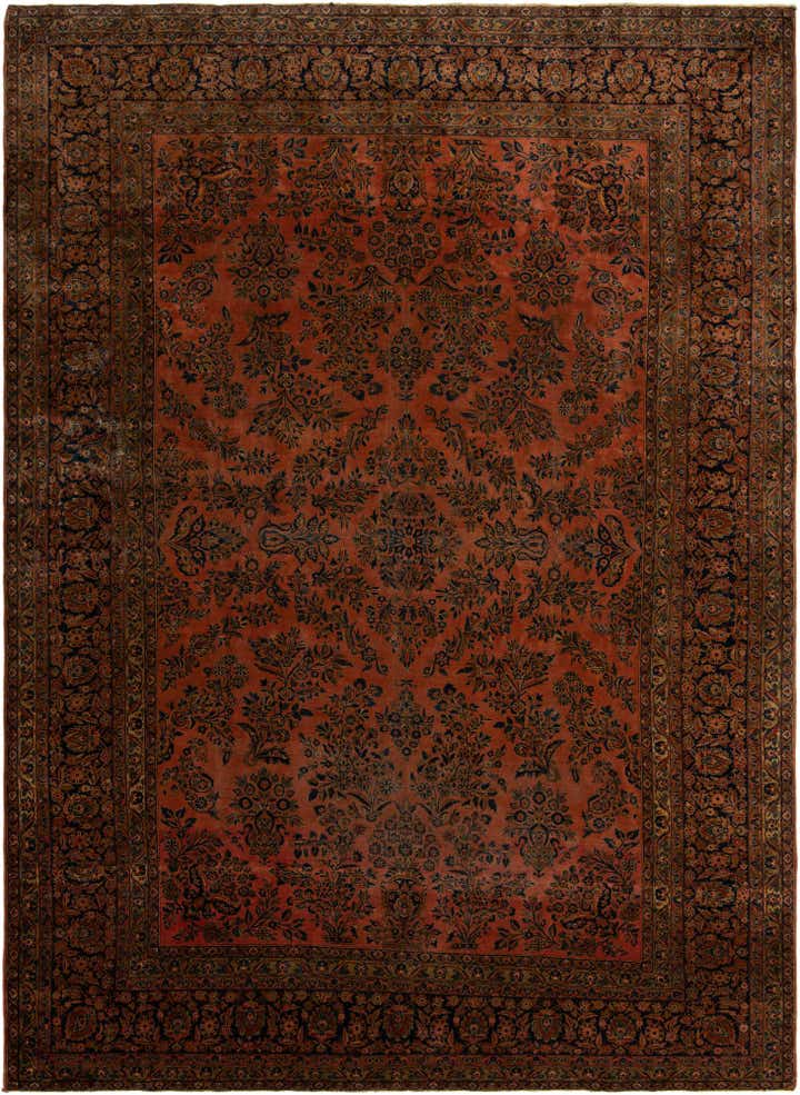 10' x 13' 10 Hand Knotted Sarough Persian Wool Rug