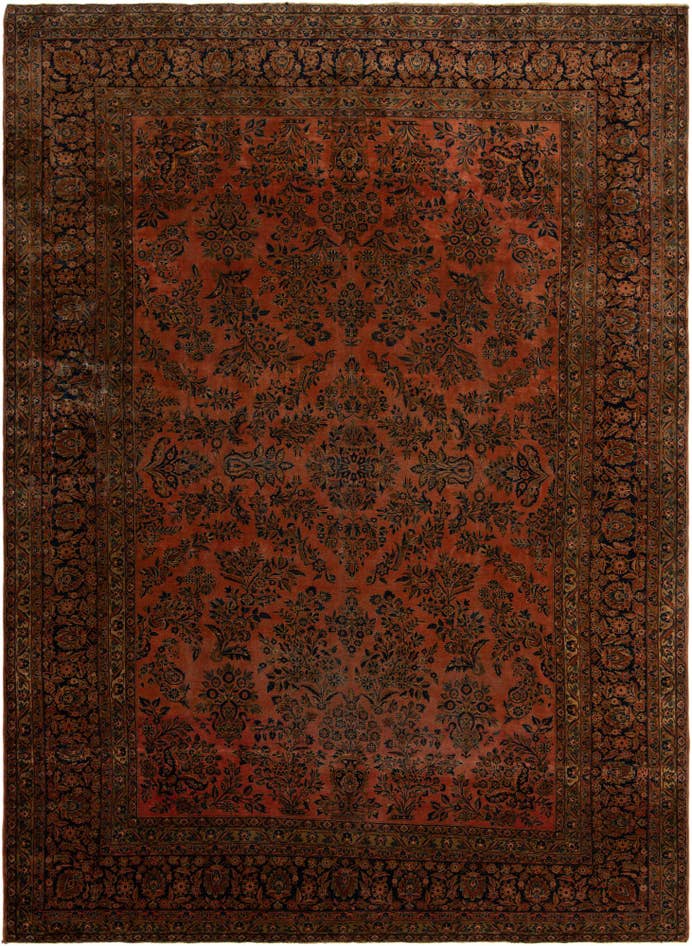 Detail image of 10' x 13' 10 Hand Knotted Sarough Persian Wool Rug
