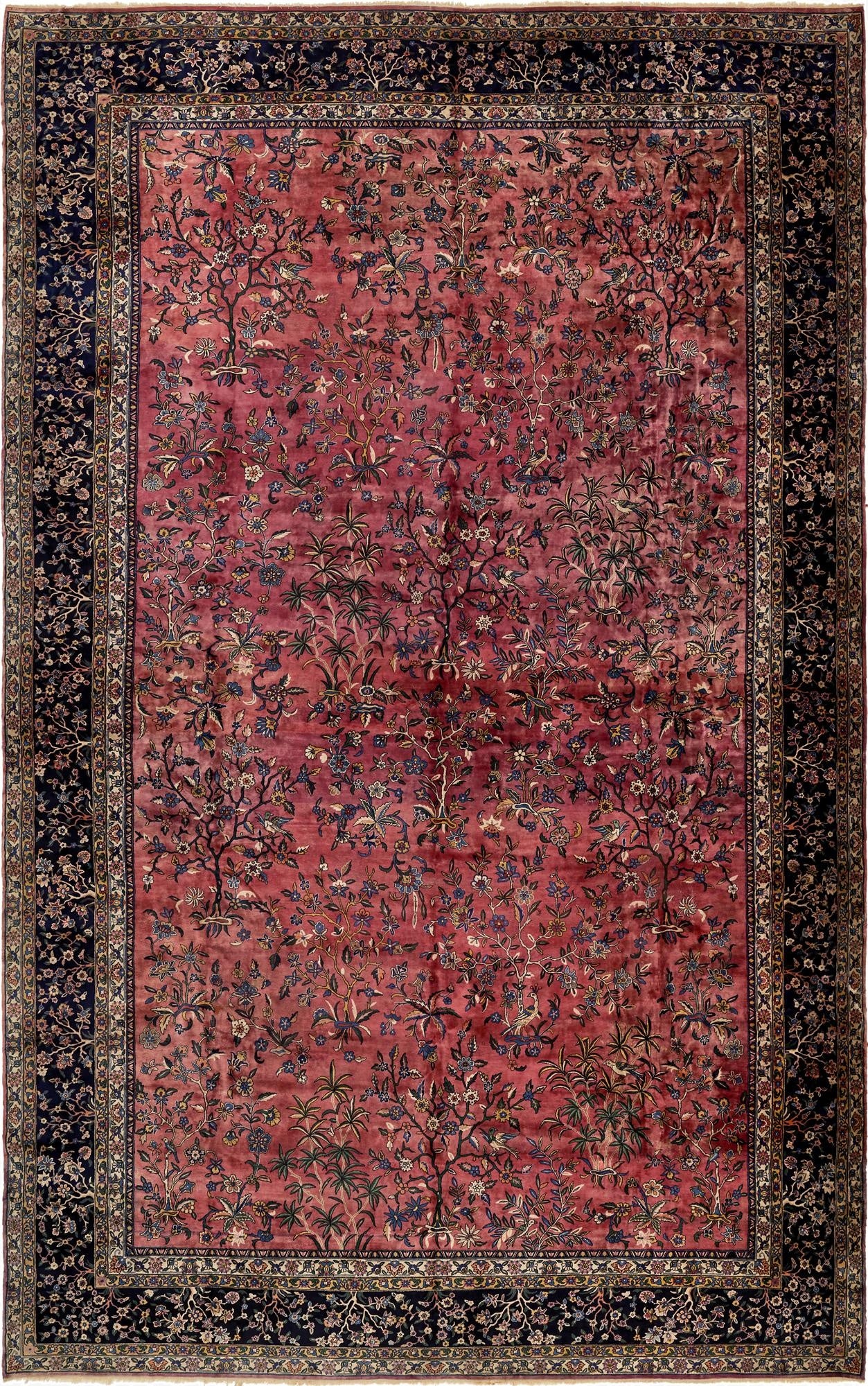 16' 7 x 26' 7  Hand Knotted Sarough Persian Wool Rug