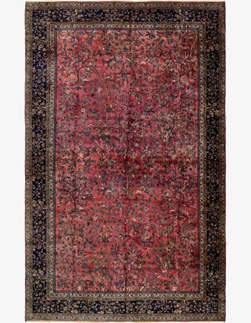 16' 7 x 26' 7 Hand Knotted Sarough Persian Wool Rug