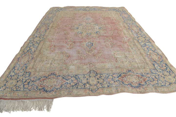 9' 8 x 13' Hand Knotted Ultra Vintage Persian Wool Rug
