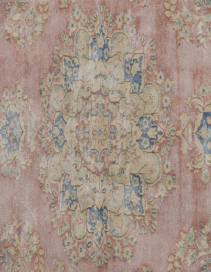 Detail image of 9' 8 x 13'  Hand Knotted Ultra Vintage Persian Wool Rug