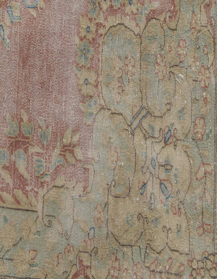 Detail image of 9' 8 x 13'  Hand Knotted Ultra Vintage Persian Wool Rug