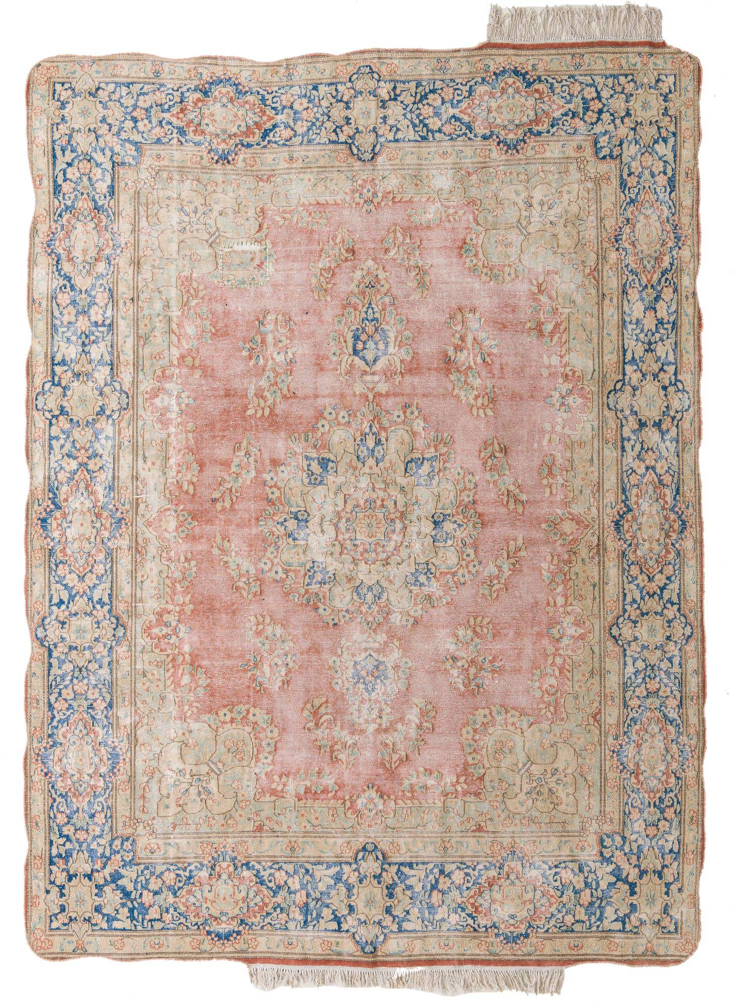 9' 8 x 13' Hand Knotted Ultra Vintage Persian Wool Rug