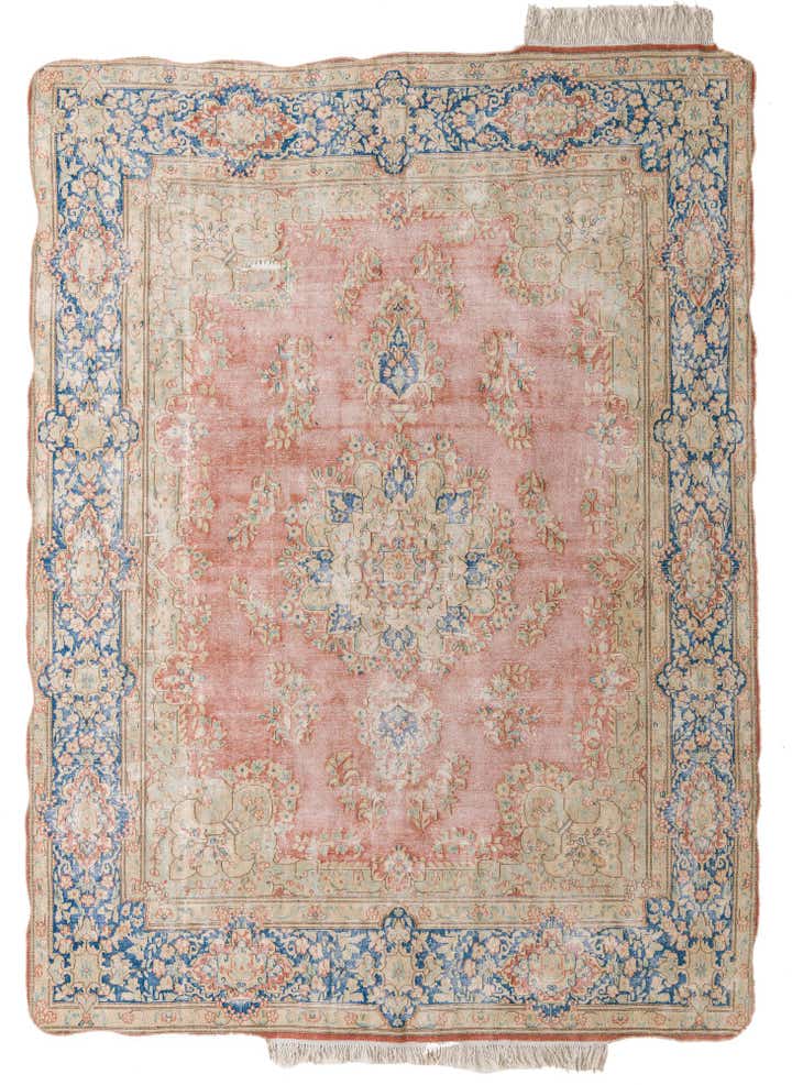 9' 8 x 13' Hand Knotted Ultra Vintage Persian Wool Rug