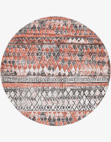 Salmon Leipzig Round Rug
