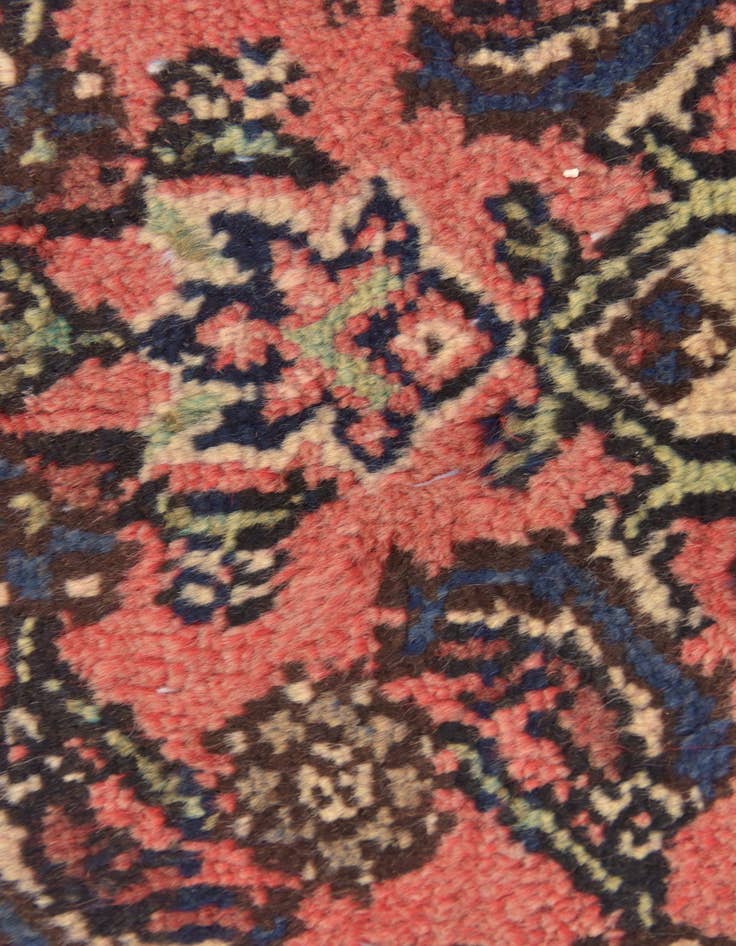 Detail image of 3' 7 x 10' 7 Hand Knotted Hamedan Persian Wool Runner Rug
