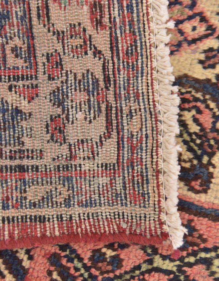 Detail image of 3' 7 x 10' 7 Hand Knotted Hamedan Persian Wool Runner Rug