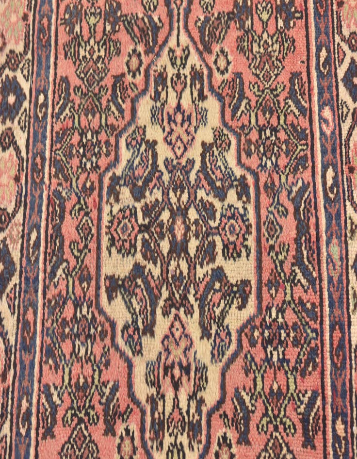 Detail image of 3' 7 x 10' 7 Hand Knotted Hamedan Persian Wool Runner Rug