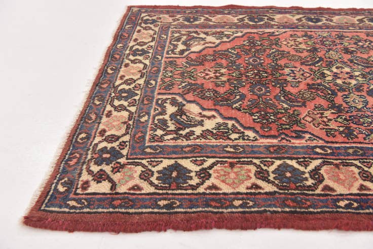 Detail image of 3' 7 x 10' 7 Hand Knotted Hamedan Persian Wool Runner Rug