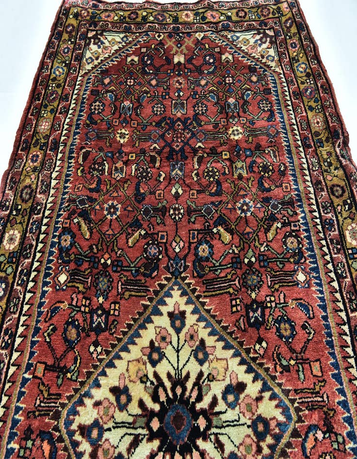 Detail image of 5' 4 x 10' 8  Hand Knotted Hossainabad Persian Wool Runner Rug