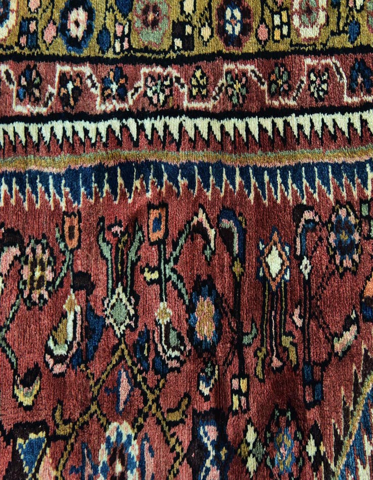 Detail image of 5' 4 x 10' 8  Hand Knotted Hossainabad Persian Wool Runner Rug
